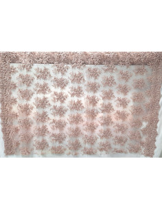 Tul bordado con hilo y piedras Anne