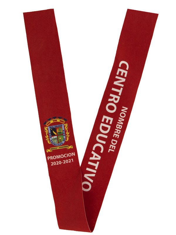 Beca de graduación personalizada roja