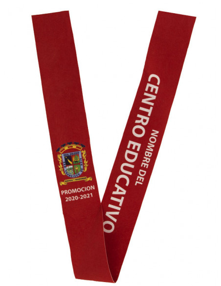 Beca de graduación personalizada roja