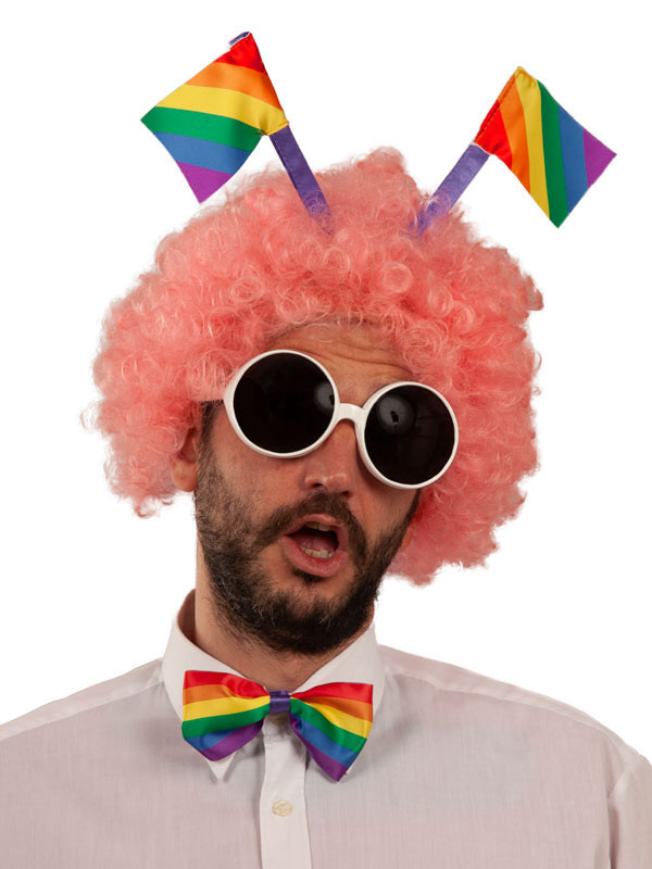 Peluca con banderas del orgullo