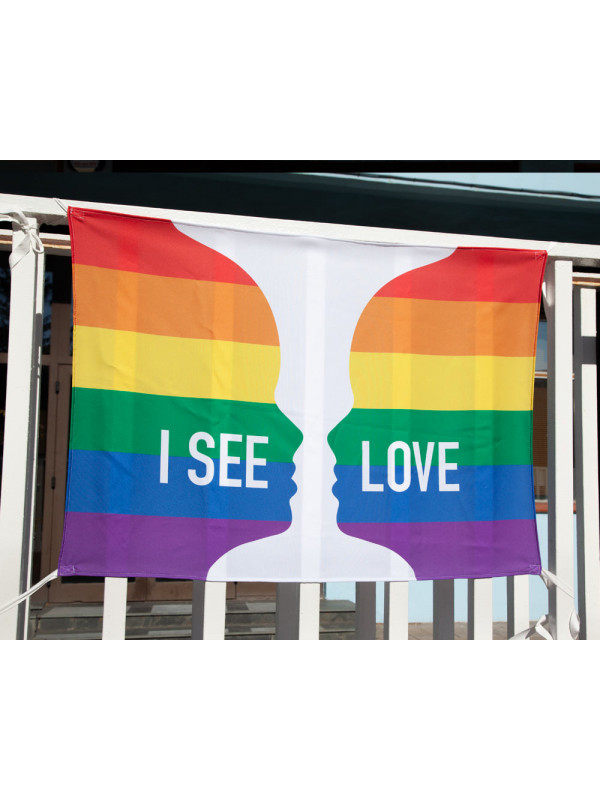 Bandera Orgullo I see love detalle