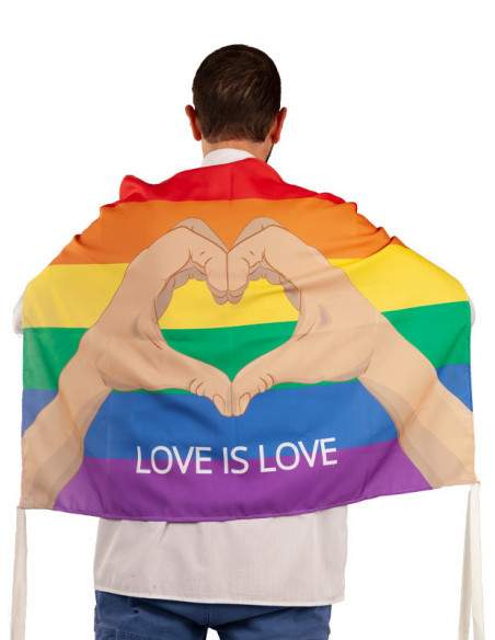 Bandera del Orgullo manos detalle