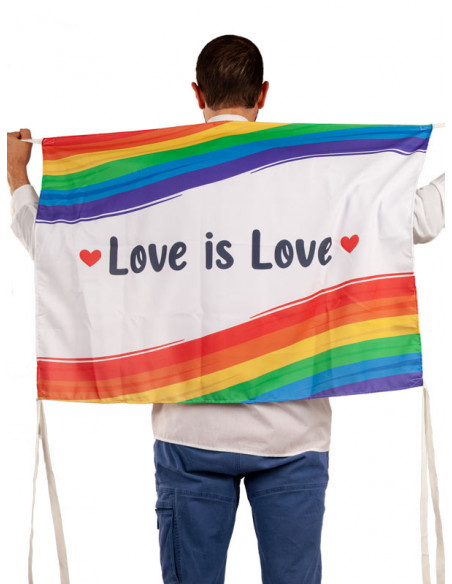 Bandera orgullo Love Is Love espalda