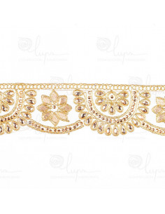 Pasamanería galón con pedrería 8269 oro