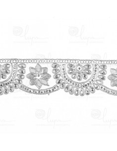 Pasamanería galón con pedrería 8269 oro 2