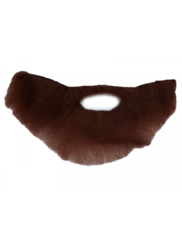 Barba y bigote mediano castaño