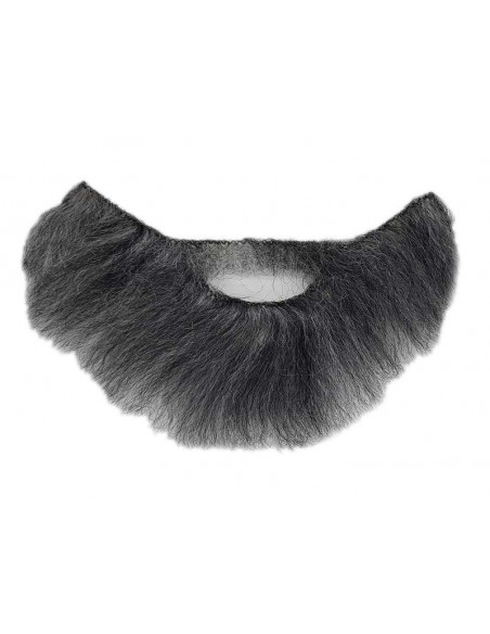 Barba y bigote mediano gris