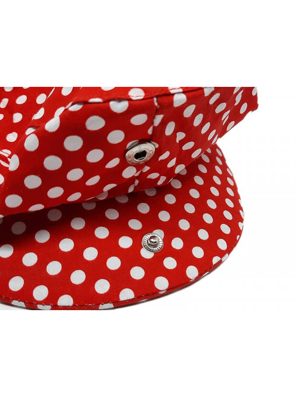 Gorra de lunares detalle