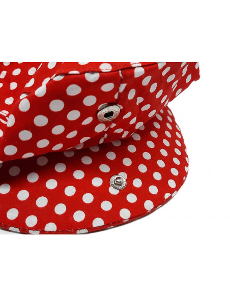 Gorra de lunares detalle