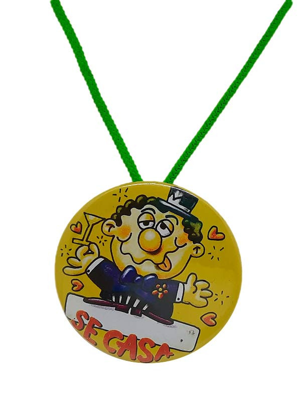 Chapa colgante para el novio despedidas