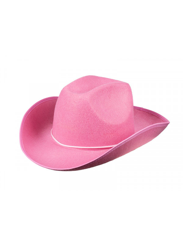 Sombrero vaquero rosa detalle