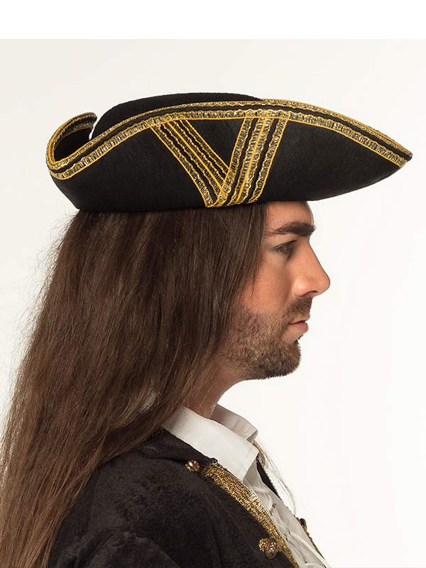 Sombrero de pirata para hombre lateral