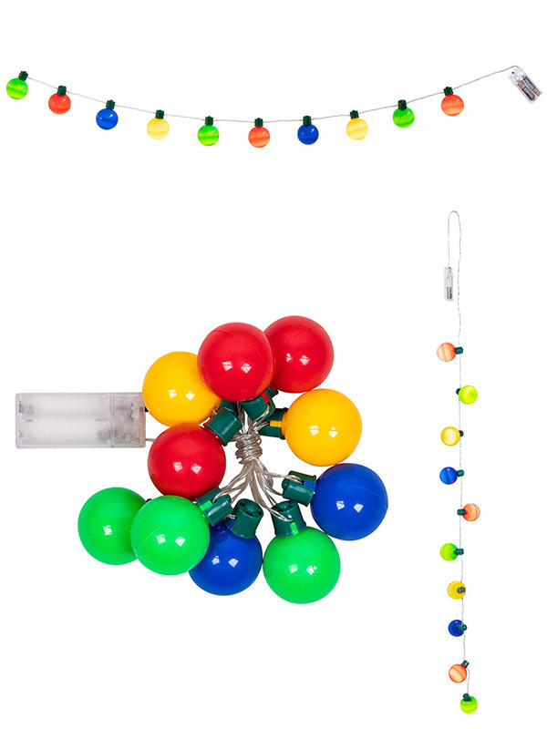 Guirnalda bombillas con luz detalle