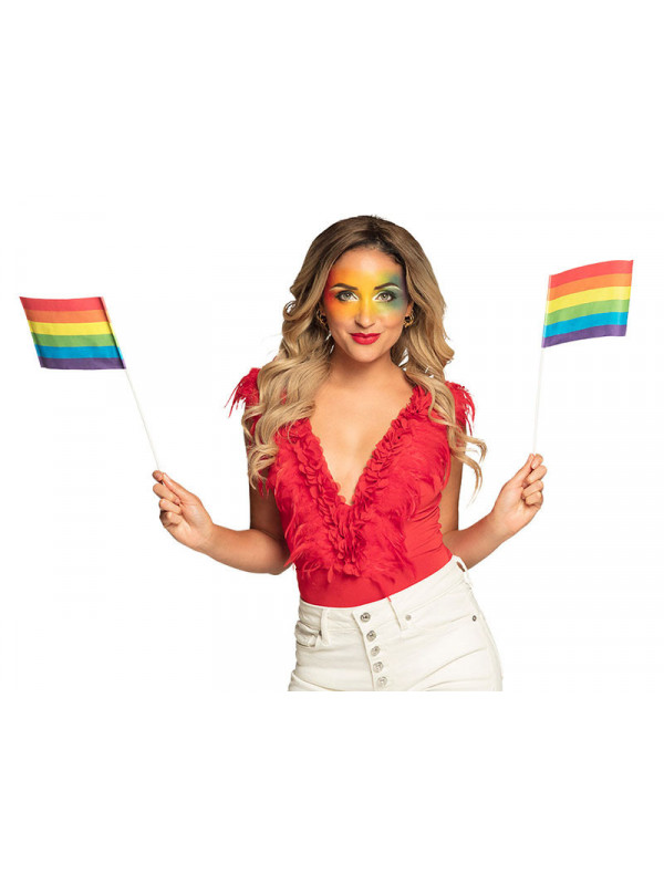 6 banderas de arcoiris minis