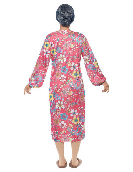 Disfraz abuela exhibicionista mujer espalda