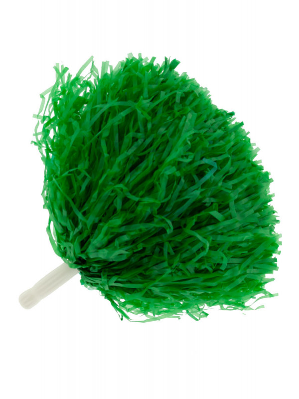 Pompon rafia verde mango blanco