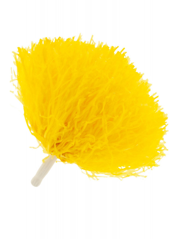 Pompon rafia amarillo mango blanco