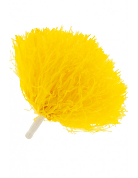 Pompon rafia amarillo mango blanco