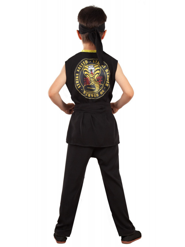 Disfraz Cobra Kai karateca infantil espalda
