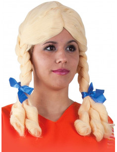 Peluca trenzas rubia