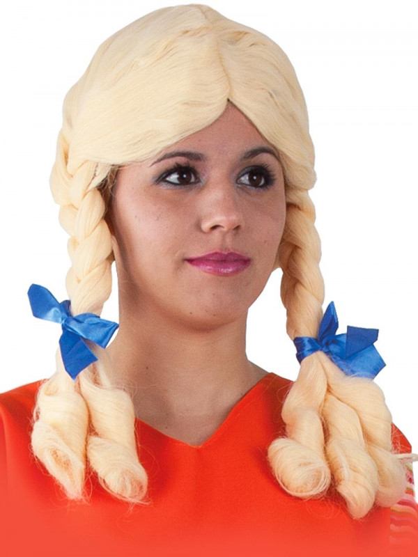 Peluca trenzas rubia