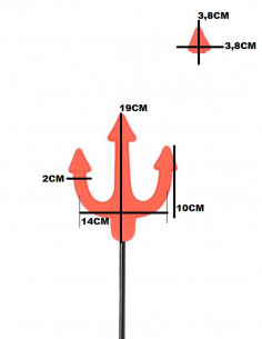 Tridente diablo de goma eva 2