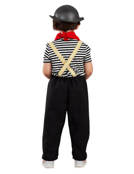 Disfraz mimo para bebé niño espalda