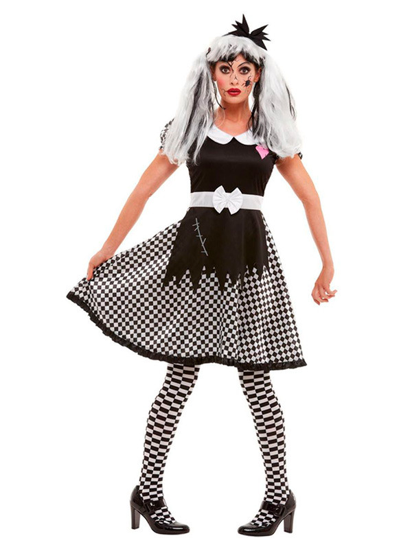 Disfraz muñeca rota para mujer