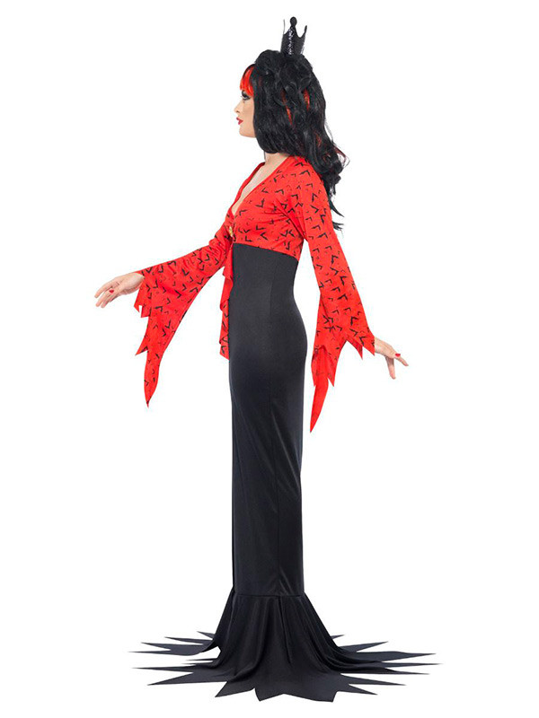 Disfraz Reina malvada Halloween para mujer lateral