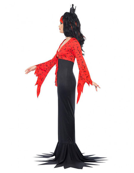Disfraz Reina malvada Halloween para mujer lateral