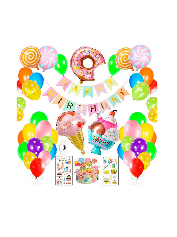 Pack decoración cumpleaños Candy Crush