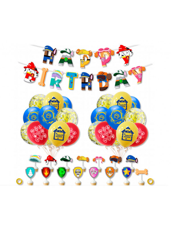 Pack decoración cumpleaños Patrulla Canina