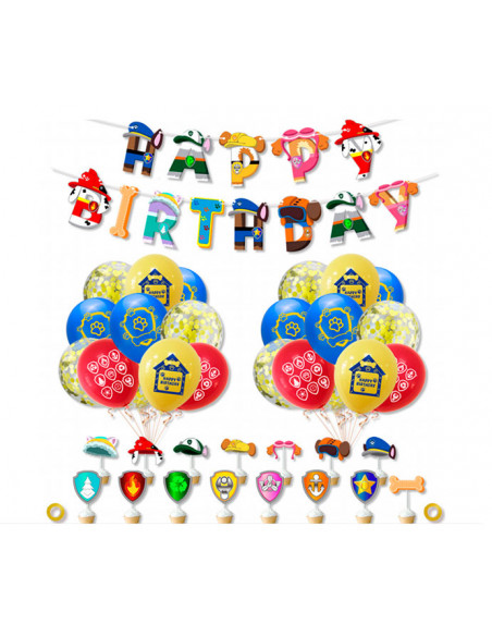 Pack decoración cumpleaños Patrulla Canina