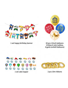Pack decoración cumpleaños Patrulla Canina 2