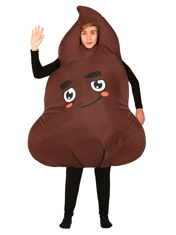 Disfraz emoji caca para adulto
