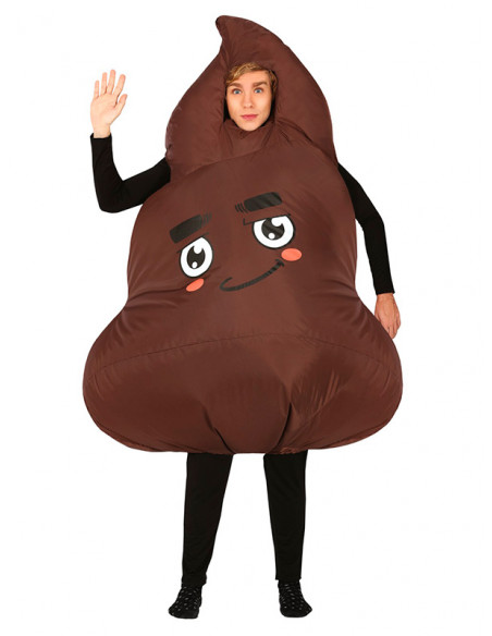 Disfraz emoji caca para adulto