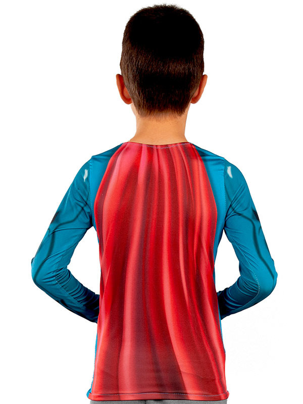 Camiseta superhéroe infantil espalda