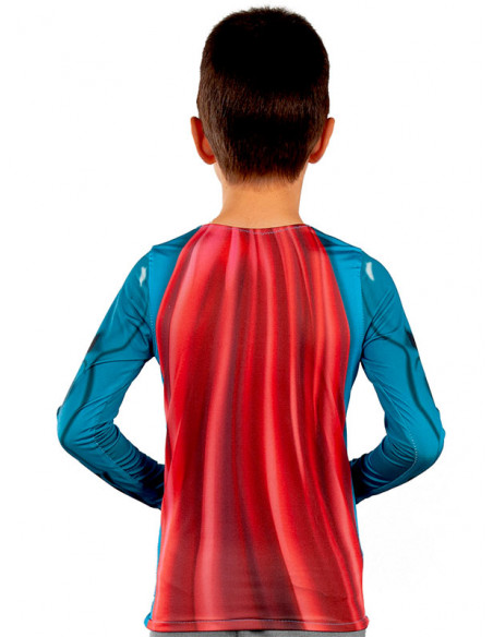 Camiseta superhéroe infantil espalda