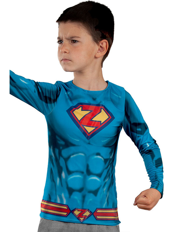 Camiseta superhéroe infantil frontal