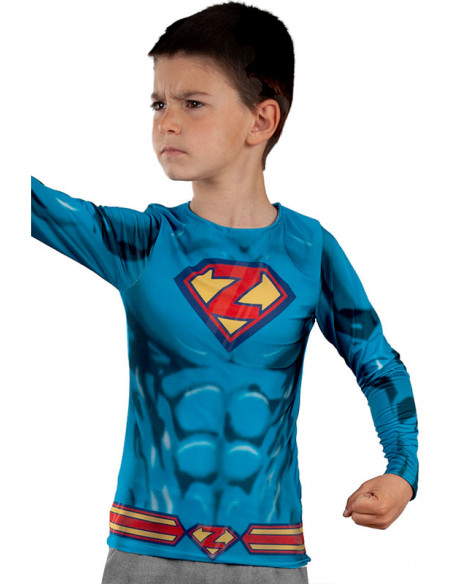 Camiseta superhéroe infantil frontal