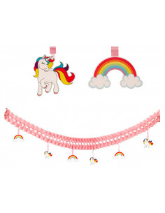 Guirnalda de unicornio rosa