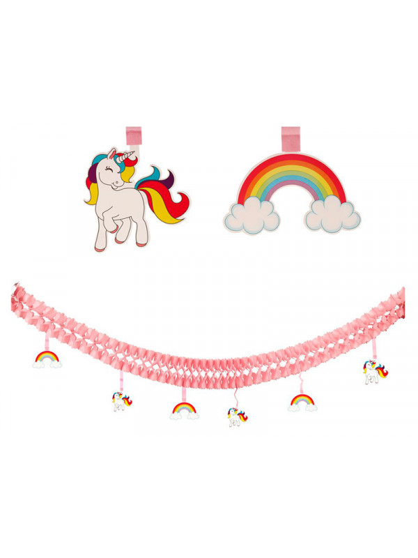 Guirnalda de unicornio rosa