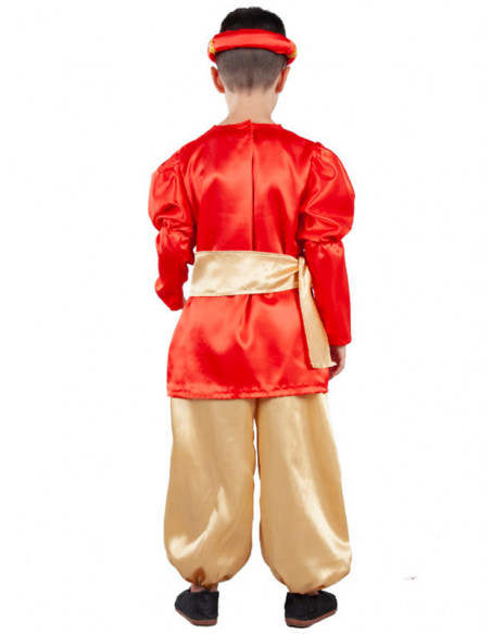 Disfraz paje rojo infantil espalda