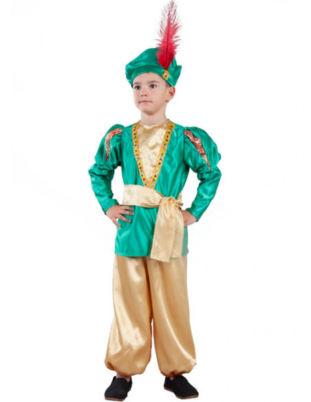 Disfraz paje verde infantil