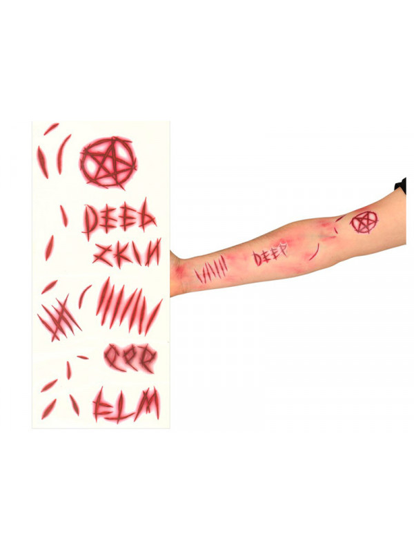 Tatuajes heridas falsos