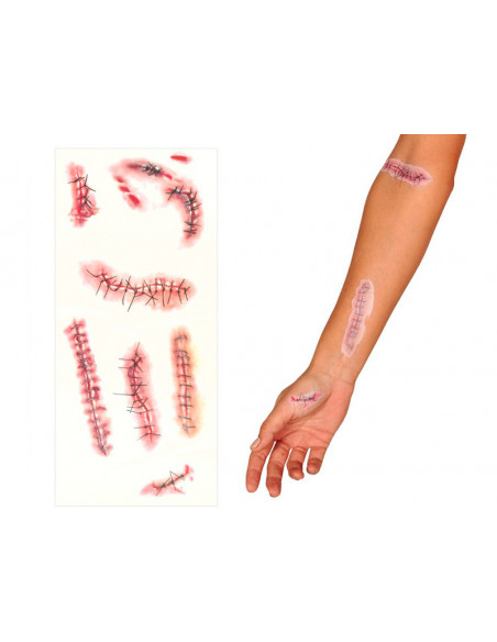 Tatuajes heridas falsos  modelo