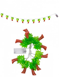 Guirnalda palmeras con luz 2