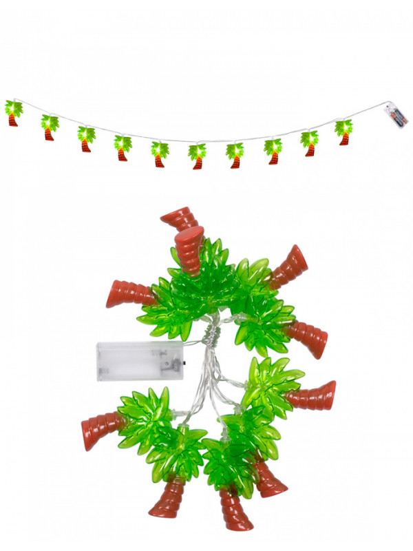 Guirnalda palmeras con luz detalle