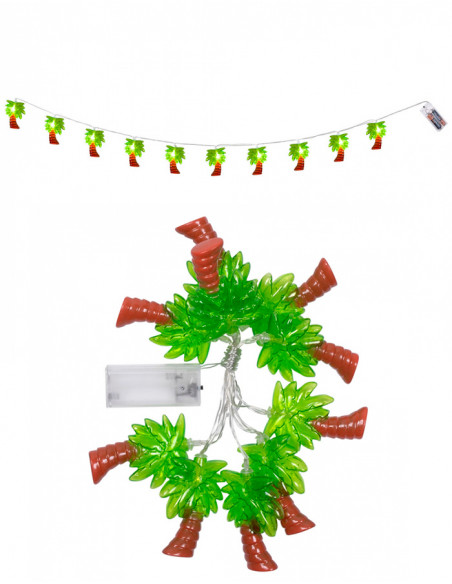 Guirnalda palmeras con luz detalle