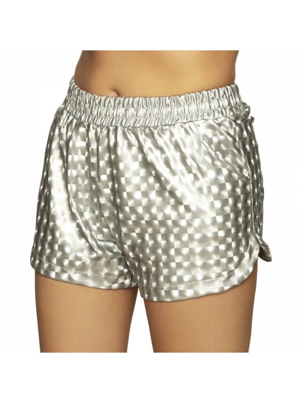 Shorts efecto metalizado mujer